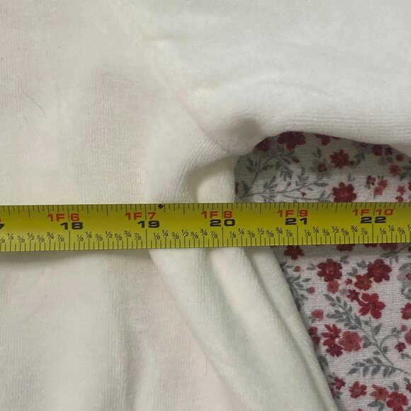 Ivory Cream Lace Collar Bed Jacket Floral Embroidery Romantic Cottagecore - Picture 8 of 11